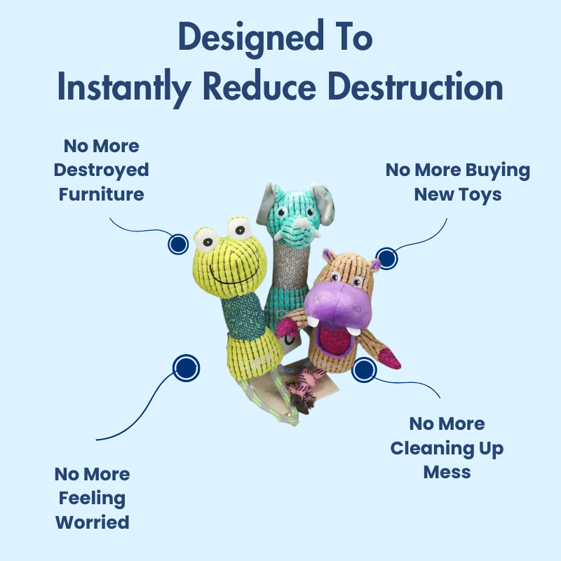 DuraBite™ Indestructible & Interactive Corduroy Plush Toy