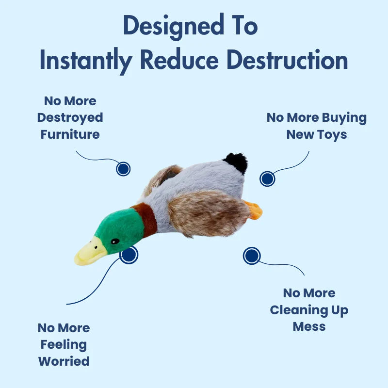 DuraBite™ Indestructible & Interactive Squeaky Duck 2.0