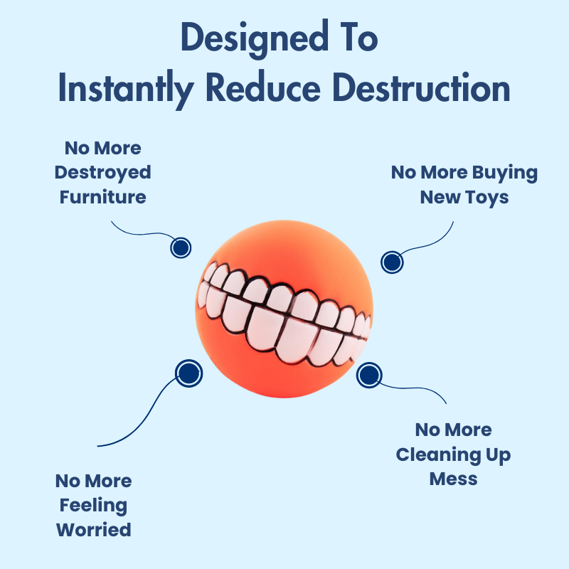 DuraBite™ Indestructible & Interactive Funny Teeth Ball