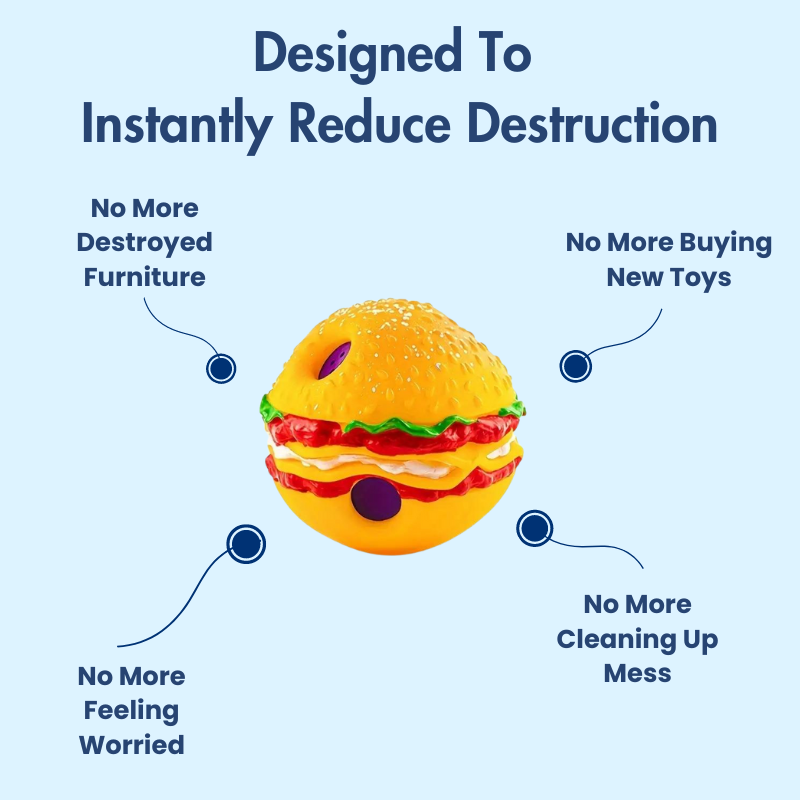 DuraBite™ Indestructible & Interactive Squeaky Burger