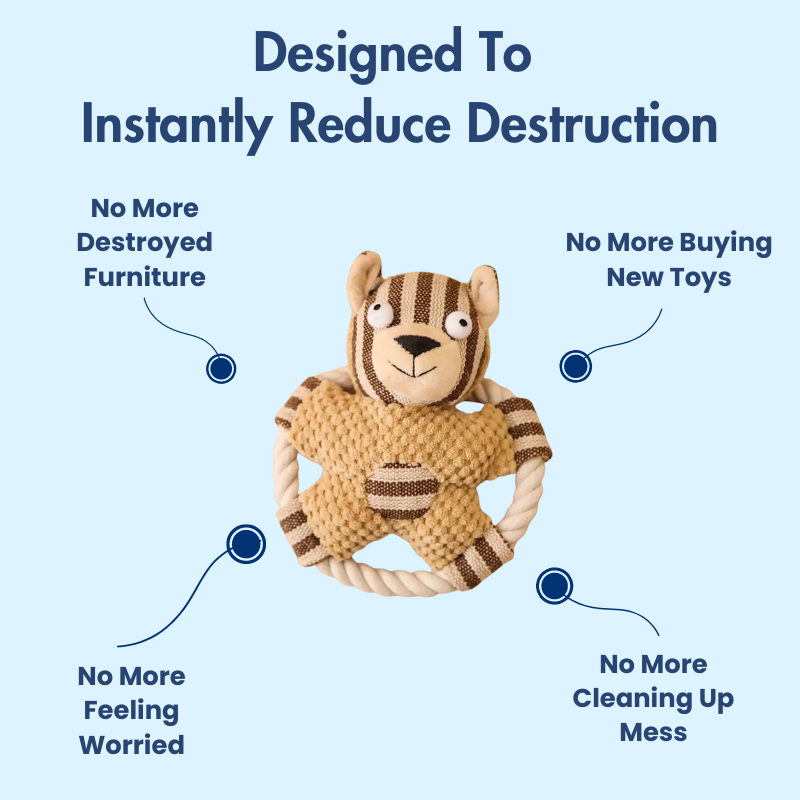 DuraBite™ Indestructible & Interactive Rope Bear