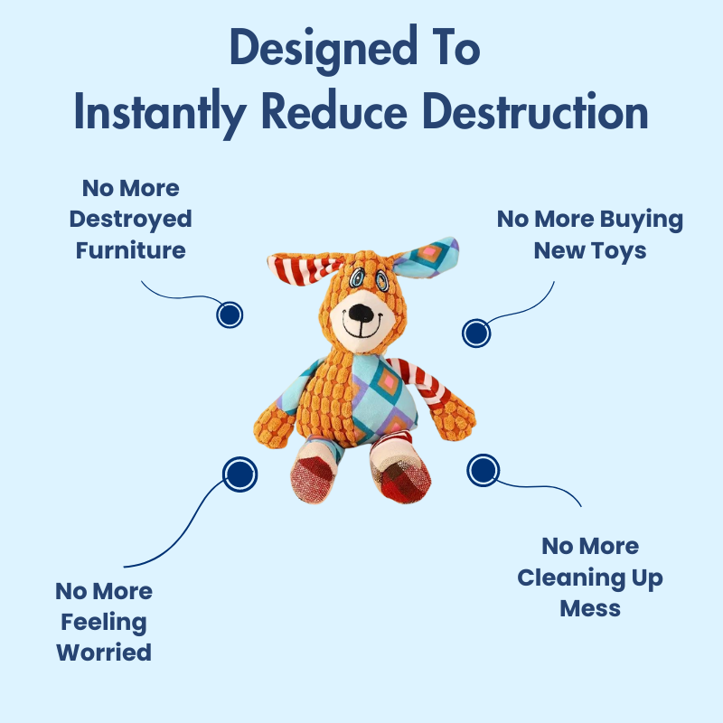 DuraBite™ Indestructible & Interactive Patchwork Toy