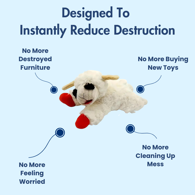 DuraBite™ Indestructible & Interactive Lamb Squeaky Toy