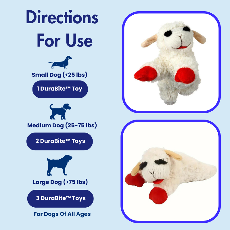 DuraBite™ Indestructible & Interactive Lamb Squeaky Toy