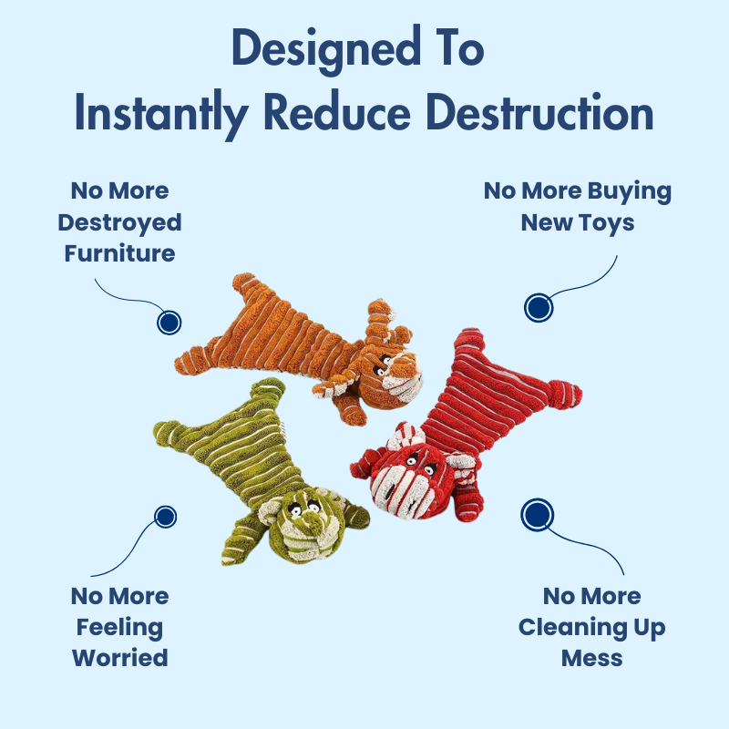 DuraBite™ Indestructible & Interactive 3 Pack Stripe Toy