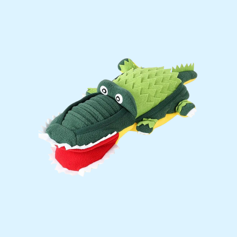 DuraBite™ Indestructible & Interactive Crocodile Plush Sniffing Toy