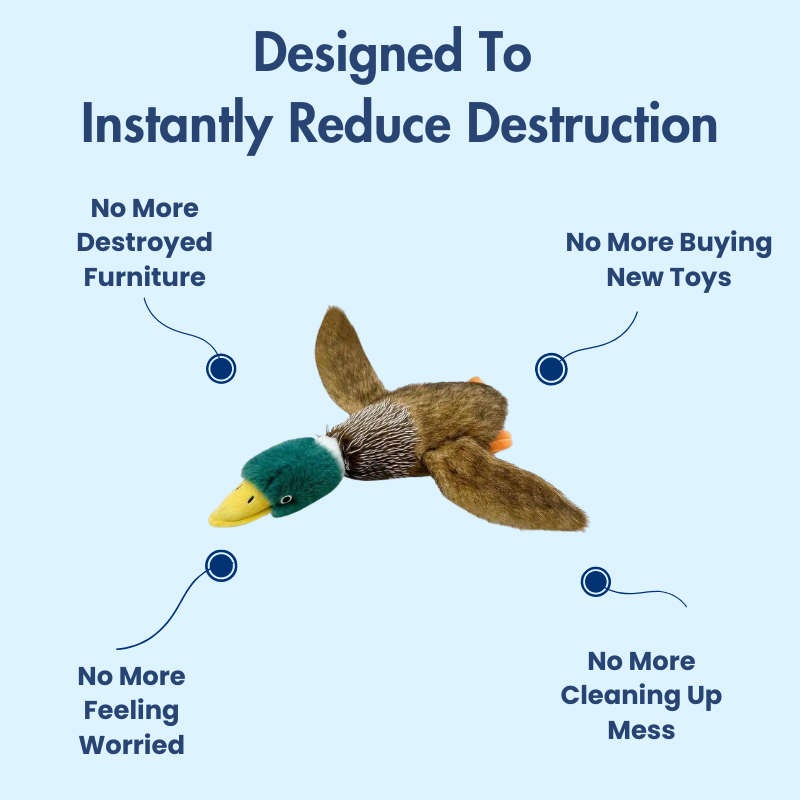 DuraBite™ Indestructible & Interactive Realistic Plush Duck