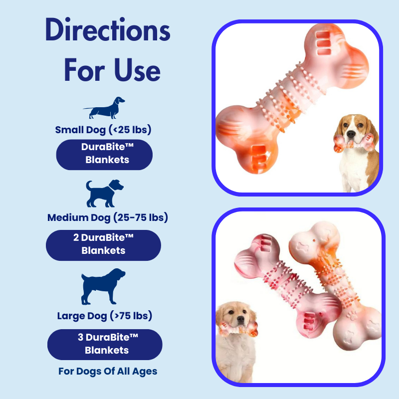 DuraBite™ Indestructible & Interactive Squeaky Bones Toy