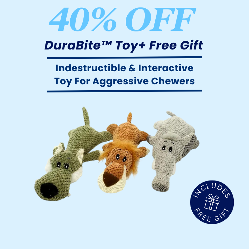 DuraBite™ Indestructible & Interactive Squeaky Chew Animals