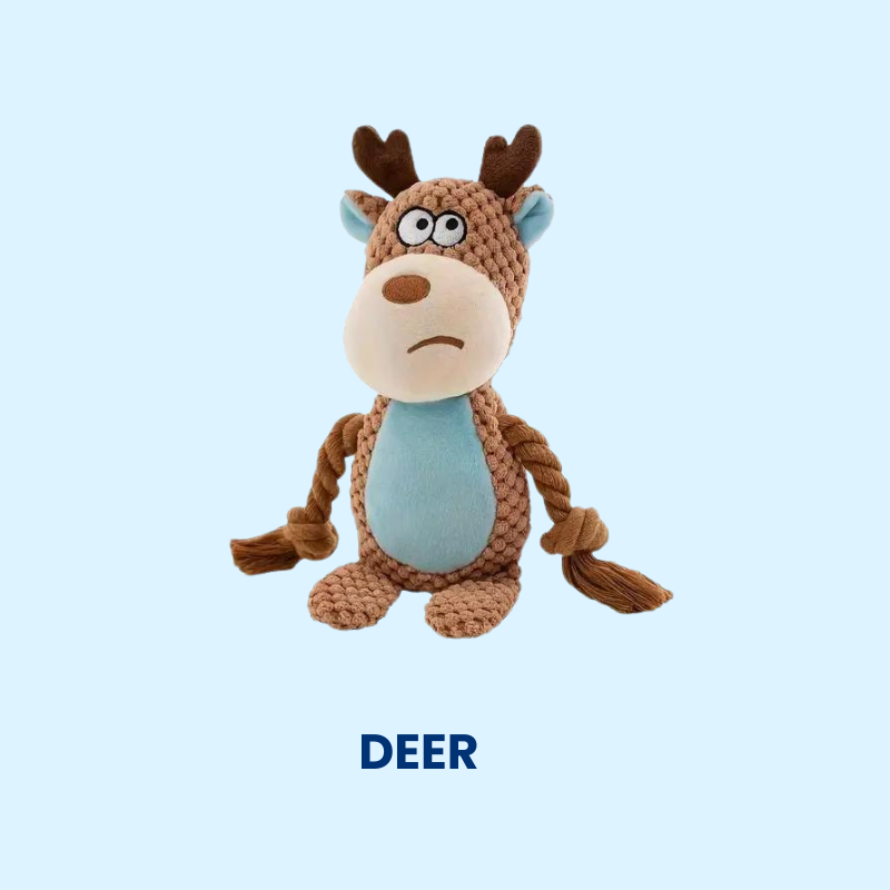 DuraBite™ Indestructible & Interactive Squeaky Plush Animal