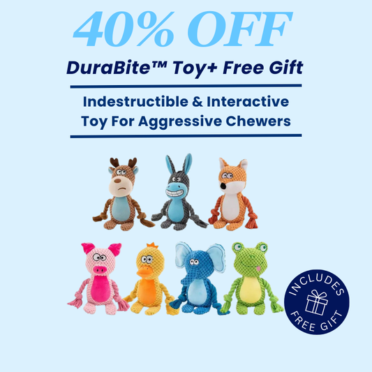 DuraBite™ Indestructible & Interactive Squeaky Plush Animal