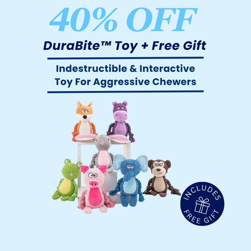 DuraBite™ Indestructible & Interactive Squeaky Stuffed  Animal