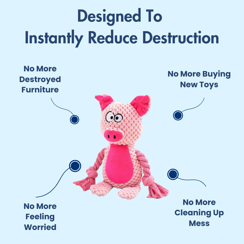 DuraBite™ Indestructible & Interactive Squeaky Stuffed  Animal