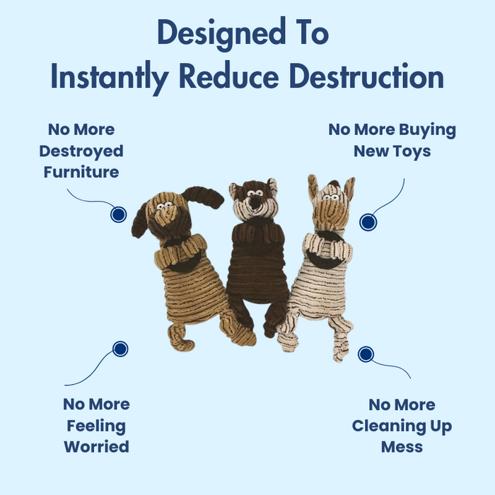 DuraBite™ Indestructible & Interactive Ultra-Tough Plush Toy