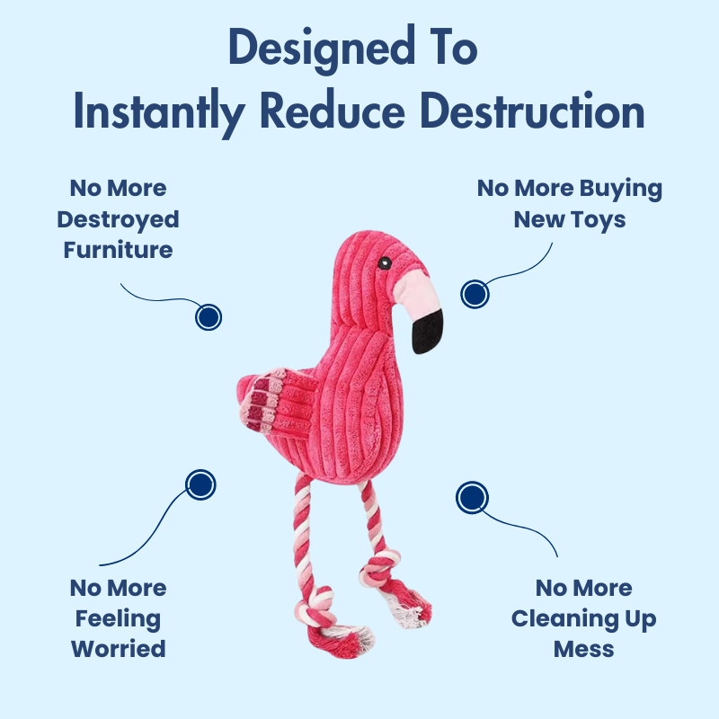 DuraBite™ Indestructible & Interactive Flamingo Toy