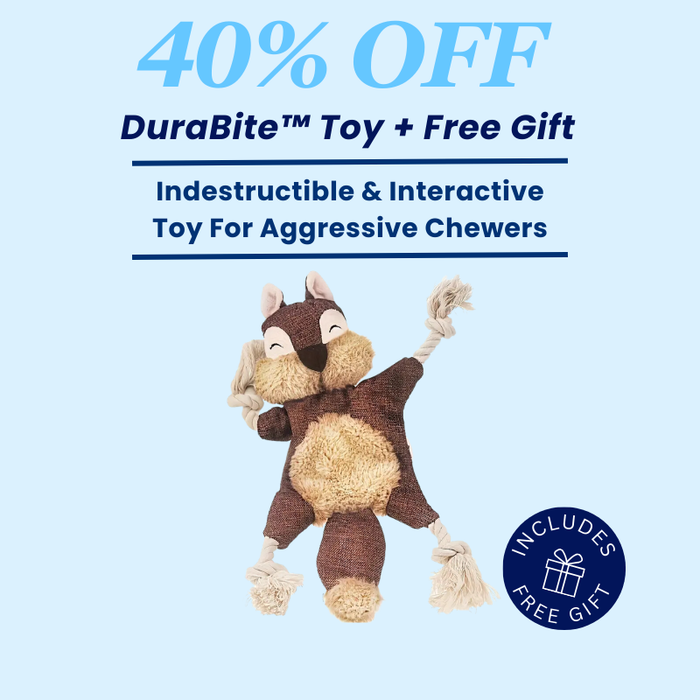 DuraBite™ Indestructible & Interactive Squeaky Squirrel